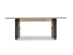 Стеклянный прямоугольный фиксированный стол