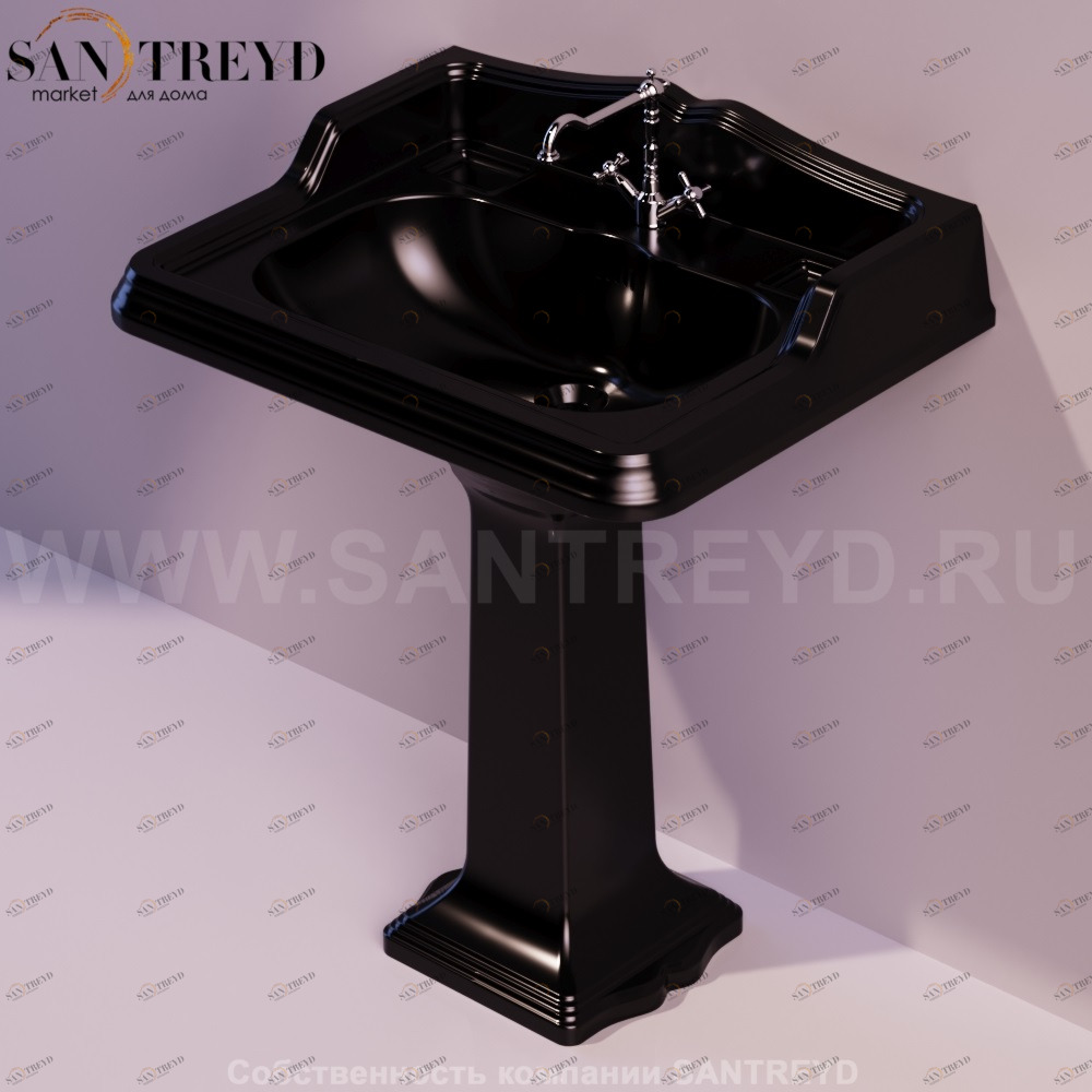 AR805NERO Пьедестал для раковины прямоугольная Simas Arcade