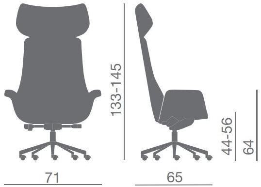Kastel Регулируемое по высоте кресло руководителя с 5 спицами Kriteria sun-id-1485517 - Вид №4