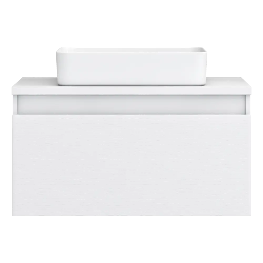 Тумба под раковину подвесная Vigo Matteo 80 см цвет белый STLM-2129443