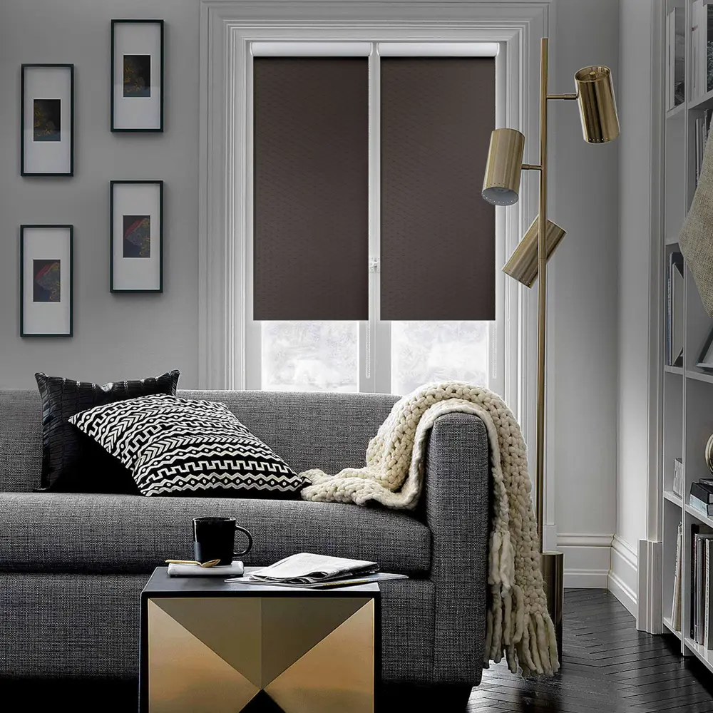 Штора рулонная блэкаут Ромб 40x160 см коричневая ЭСКАР STLM-2000982 - Вид №3