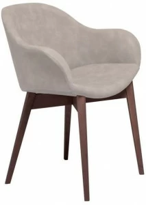 Tonin Casa Мягкое кресло из экокожи на деревянной основе