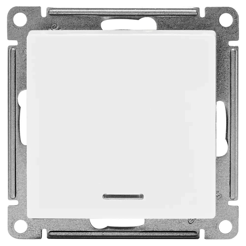 Выключатель встраиваемый Systeme Electric AtlasDesign 1 клавиша с подсветкой цвет белый STLM-2192106