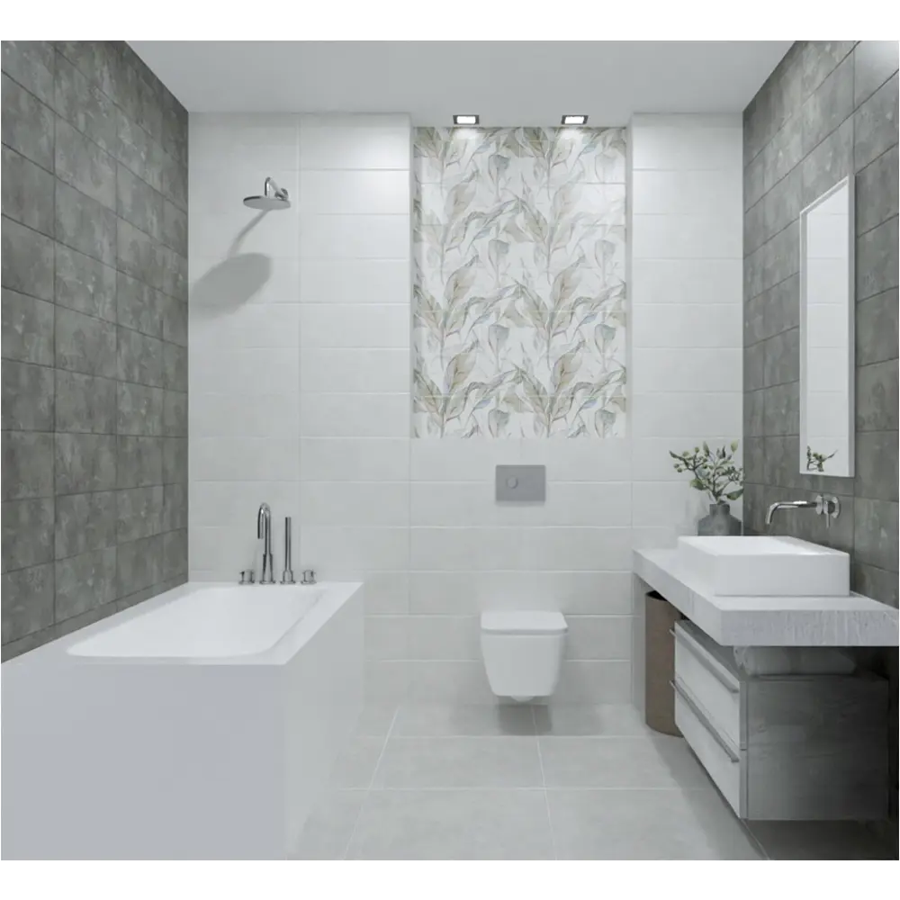 Плитка настенная Azori Trent 20.1x50.5 см 1.52 м² матовая цвет серый STLM-2129099 - Вид №2