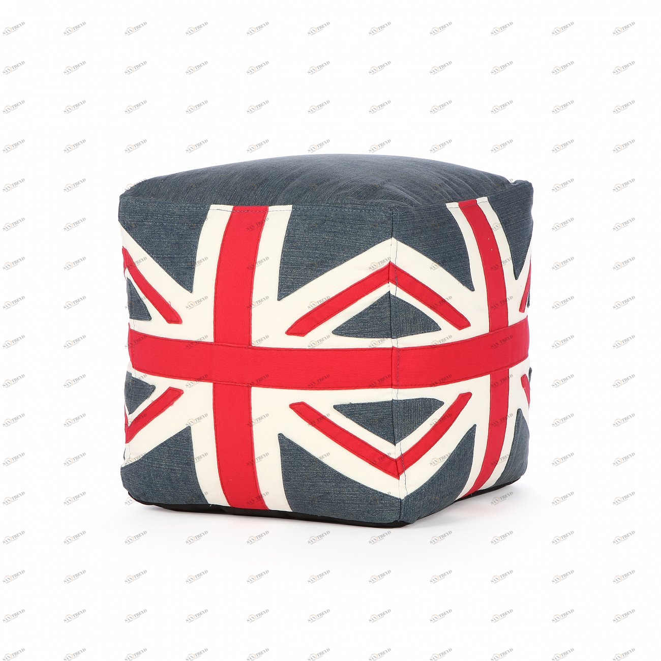 Пуф Union Jack английский флаг LAZY LIFE PARIS ДИЗАЙНЕРСКИЕ 051179 Белый;красный;синий;разноцветный 