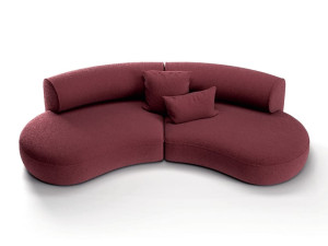 2-местный изогнутый тканевый диван