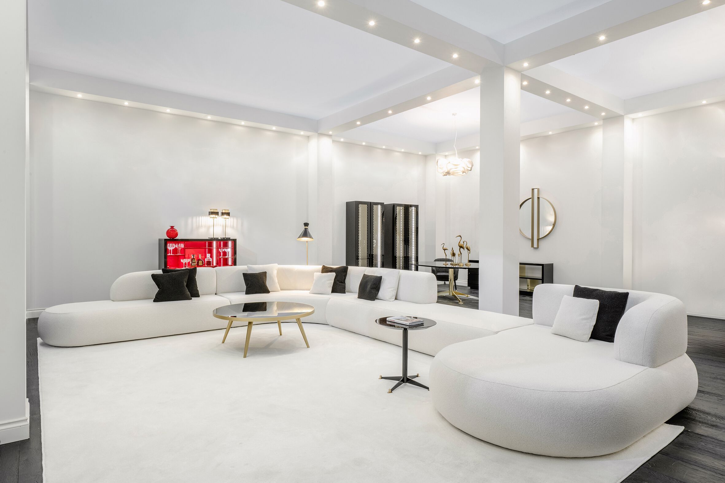 Модульный тканевый диван с полуостровом DOM EDIZIONI DOEM ARCH-00056237 - Вид №1