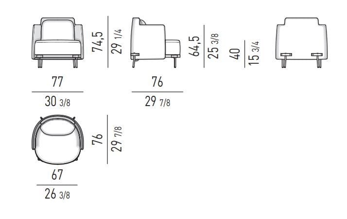 Кресло Minotti Лента ARCH-00035777 - Вид №16