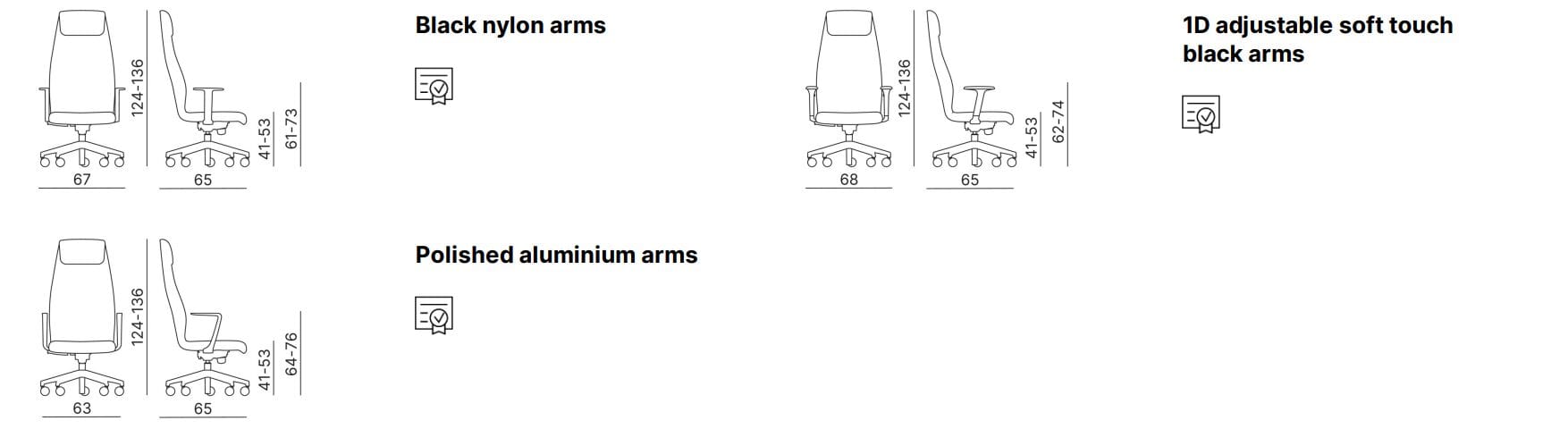 Офисное кресло с высокой спинкой Kastel Kaoma ARCH-00104564 - Вид №6