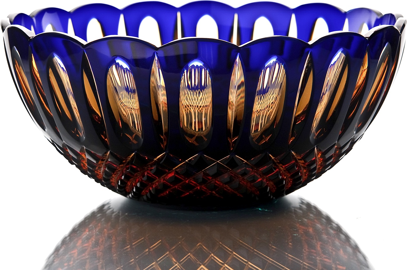 10634985 Гусевской Хрустальный Завод им. Мальцова Ваза для фруктов "Звездная карусель" Хрусталь 