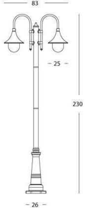 SOVIL Садовый фонарь из литого алюминия Lampara 896/ 896/-- - Вид №2