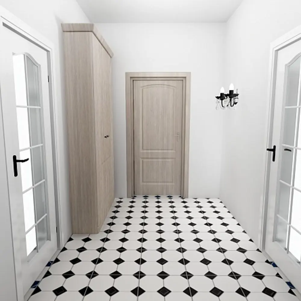 Керамогранит «Сантьяго» 1 40x40 см 1.76 м² цвет белый/чёрный 82036674 STLM-2028605 Керамин  - Вид №1