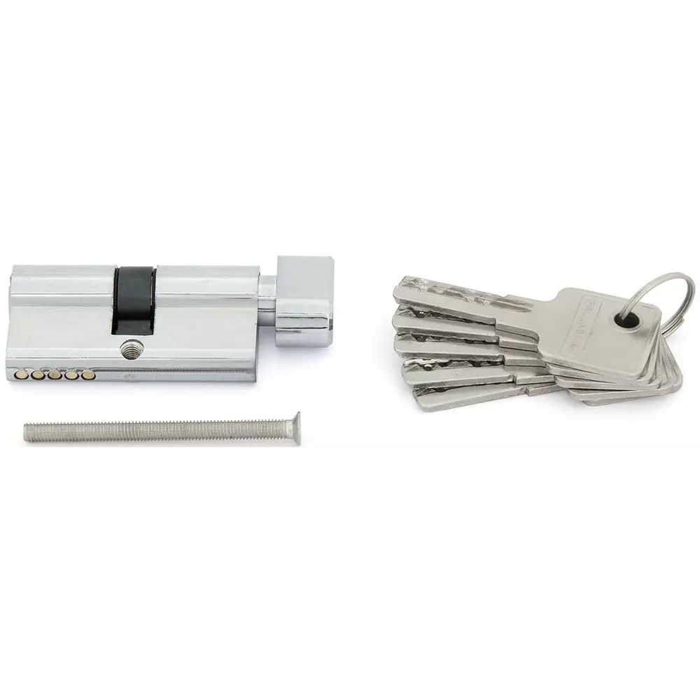 Цилиндр Palladium BK CP 30x30 ключ/вертушка цвет хромированный STLM-2067392 - Вид №2