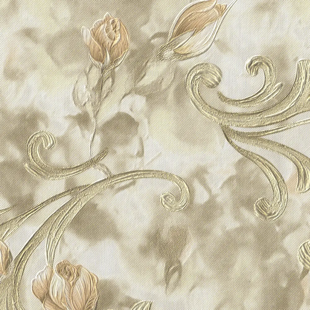 Обои флизелиновые Euro Decor Rosalina бежевые 1.06 м 1159-01 STLM-2032253 - Вид №1