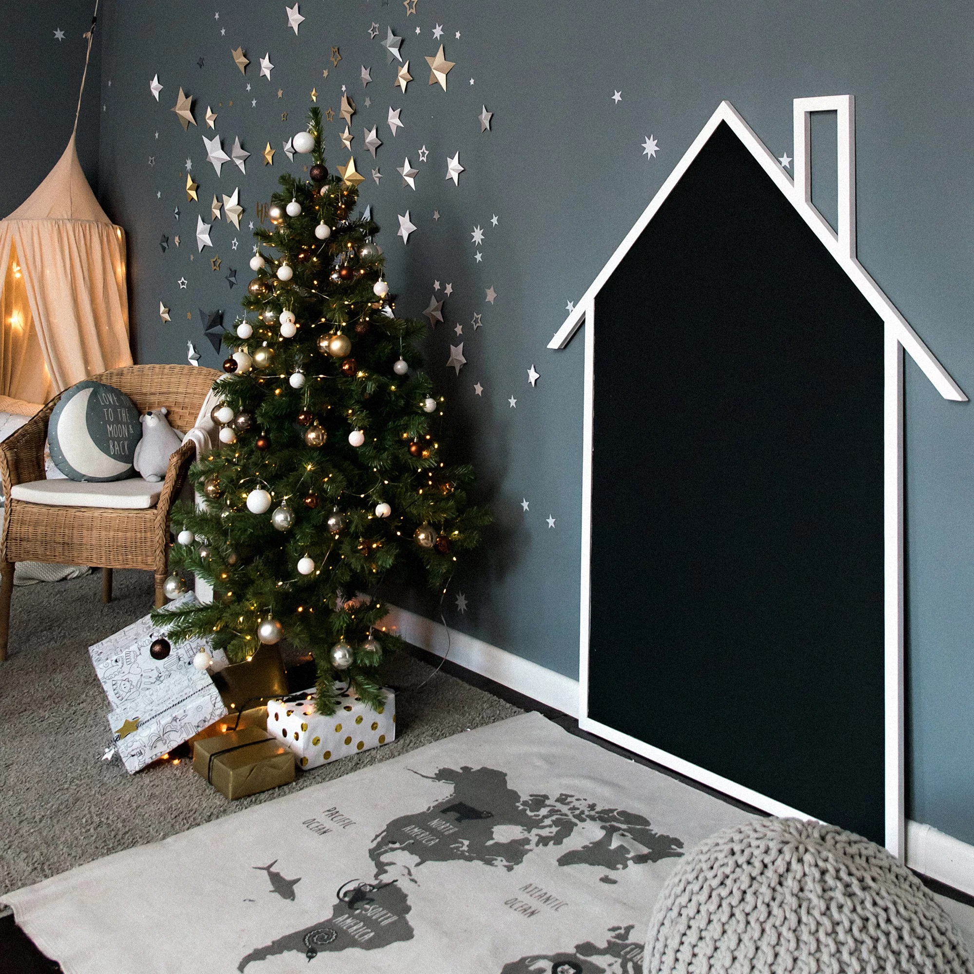 Магнитно-грифельная доска белая "Домик" ЗАЯЦ  00-3859371 Белый Santreyd  - Вид №2