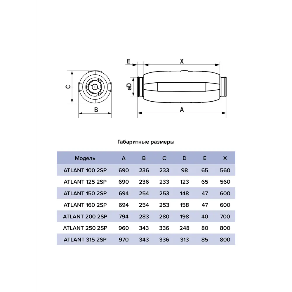 Вентилятор канальный центробежный Era Pro Atlant D160 мм 22 дБ 576 м3/ч цвет серый STLM-2037797 - Вид №7