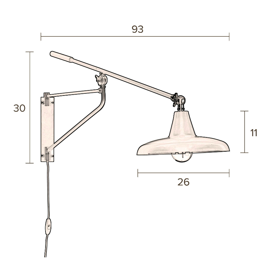 Лампа настенная Hector, серо-зеленая Dutchbone 5400032 - Вид №6