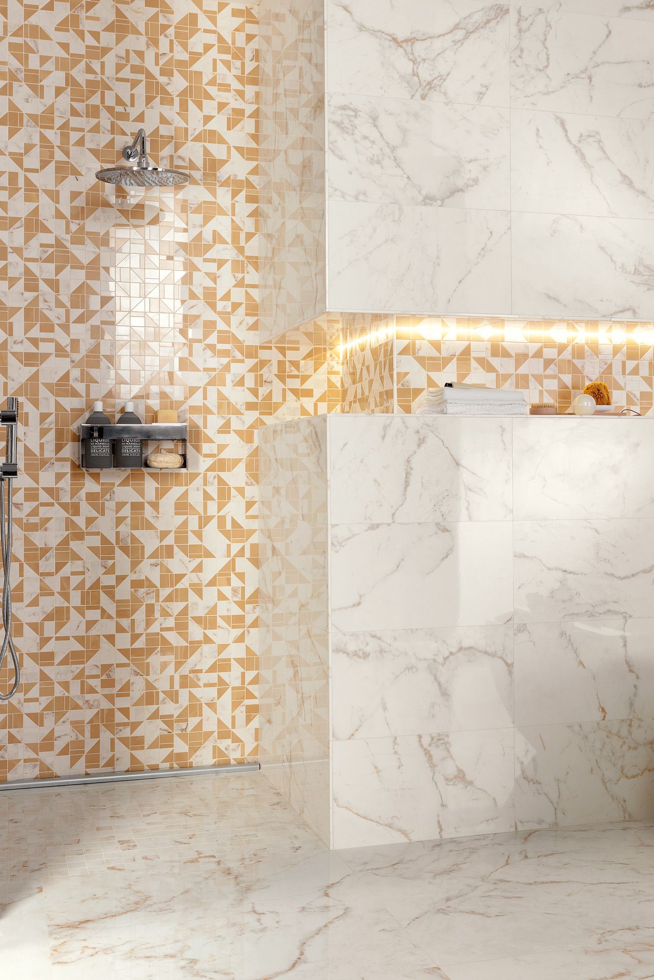 Белая паста керамическая мозаика FAP ceramiche Roma Gold ARCH-00087114 - Вид №11