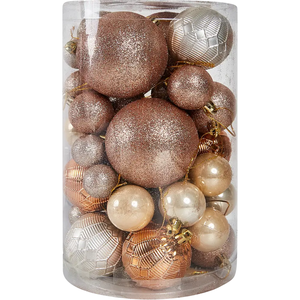 87036342 Набор новогодних шаров Christmas ø8 см цвет коричневый 50 шт. STLM-1443021 Santreyd  - Вид №2