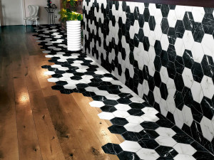 Пол / керамогранит с мраморным эффектом