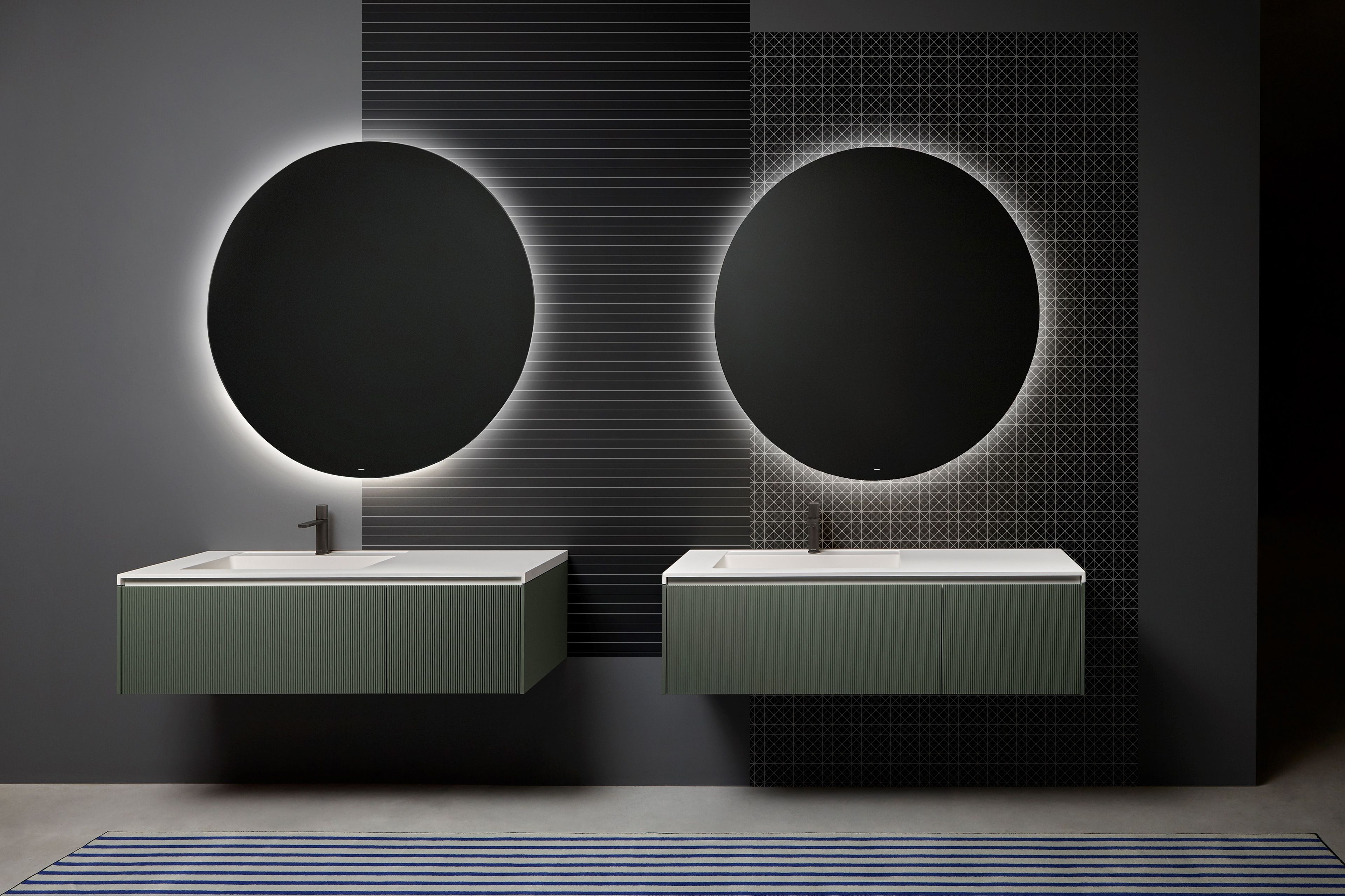 Геометрические обои для ванной комнаты Antoniolupi TRALERIGHE ARCH-00067593 - Вид №3