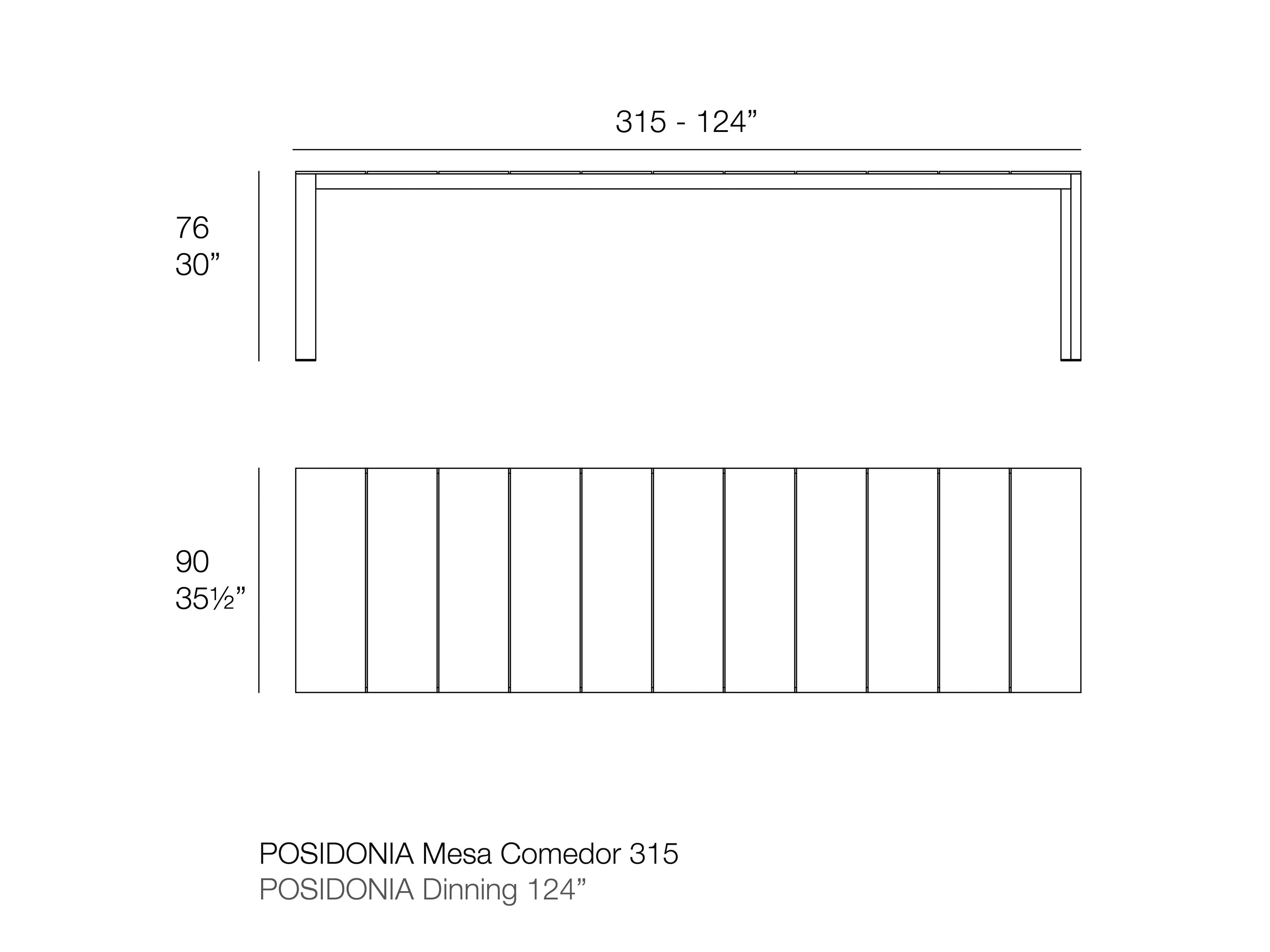 Алюминиевый прямоугольный садовый стол Vondom Posidonia ARCH-00082065 - Вид №4