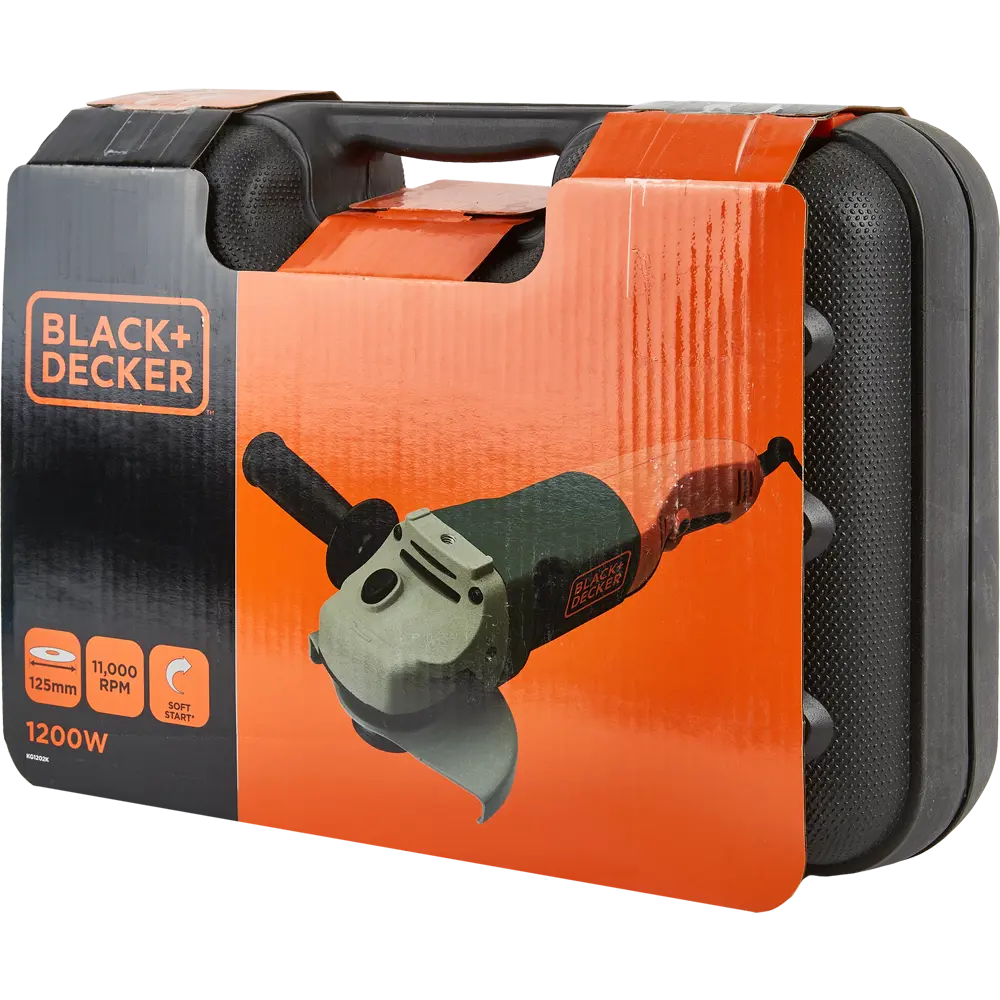 УШМ сетевая Black&Decker KG1202K-QS, 1200 Вт, 125 мм BLACK + DECKER STLM-2182776 - Вид №7