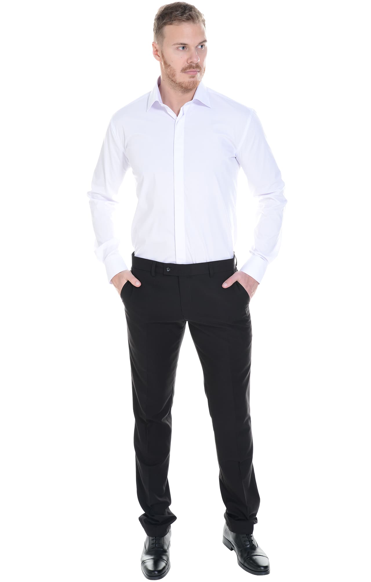 62469 Рубашка мужская  white El-Risto  Корпоративная одежда  размер 43/176-182  - Вид №24