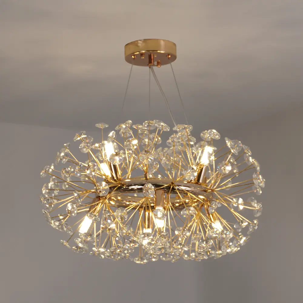 Люстра подвесная Nessa 8 ламп 18 м² цвет золото/прозрачный ESTARES STLM-2180323