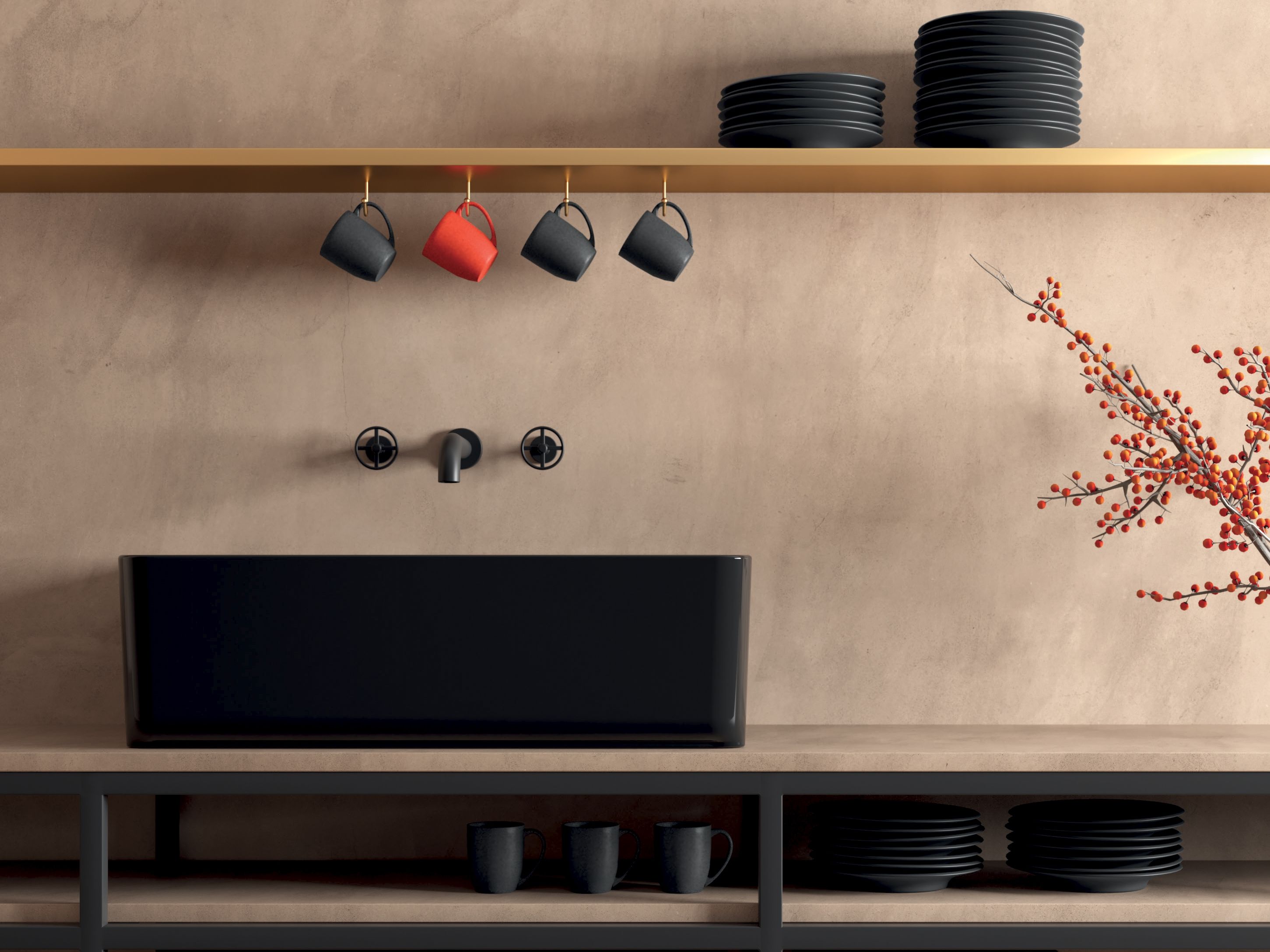 Полностью керамическая толщина реверсивная раковина Galassia Kitchen ARCH-00076741 - Вид №1