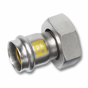 617359M1834 SANHA 17359M пр.-фит. газ, нерж.сталь, резьбов.соед.,плоск.упл. 18x3/4 мм