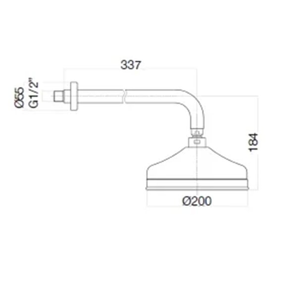 AC0015015 Верхний душ , хром Webert Armony - Вид №1