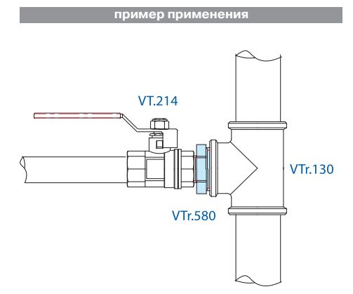 VTr.580.N.0604 Фитинг резьбовой – ниппель переходной Valtec 1" х 1/2"  - Вид №9