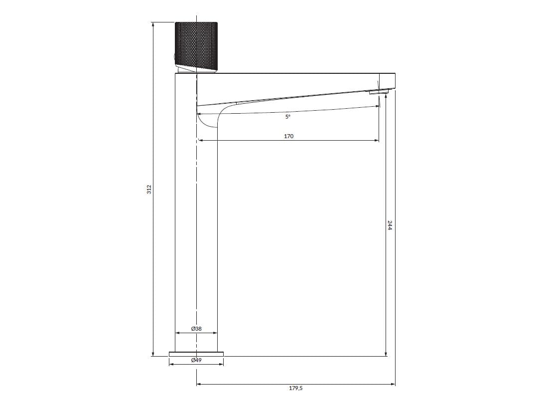 Смеситель для раковины высокого пола OMNIRES Контур ARCH-00094008 - Вид №5