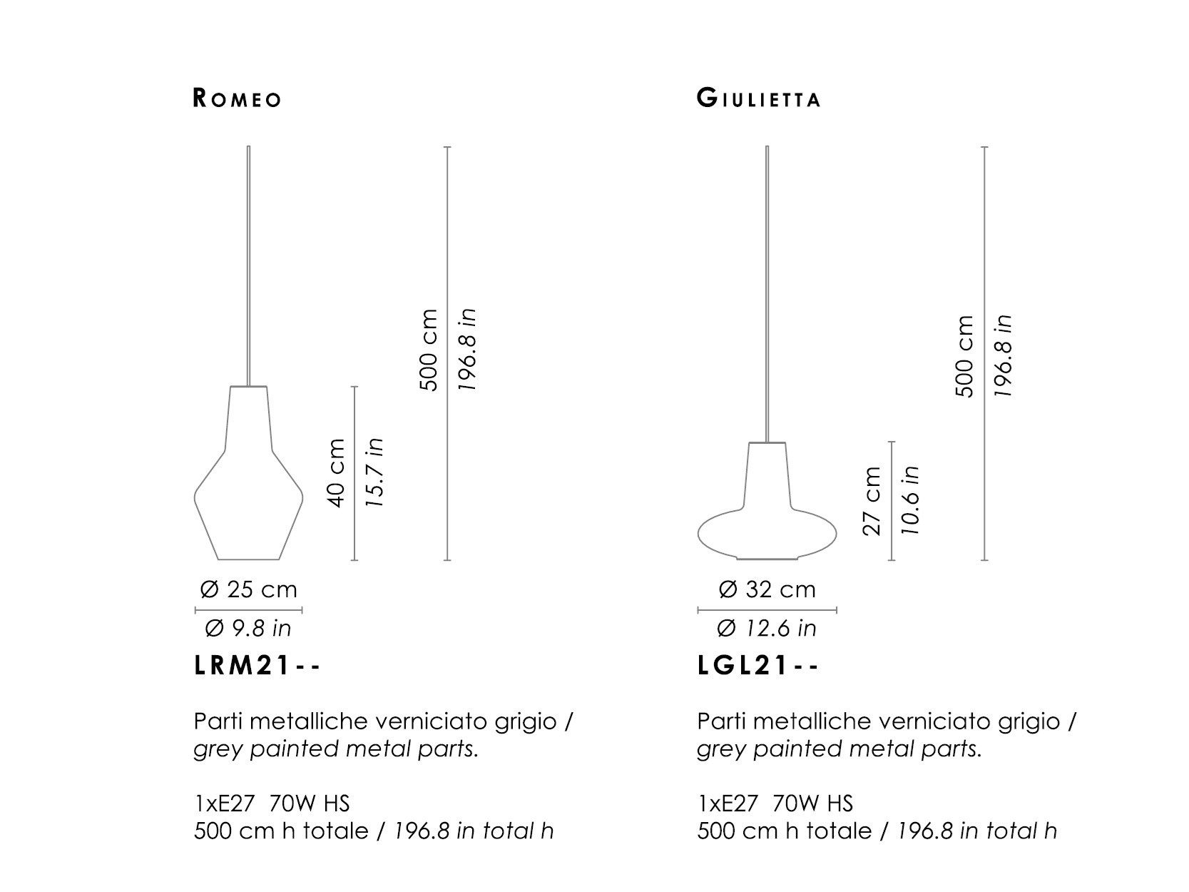 Подвесной светильник из дутого стекла Zafferano Ромео и Джульетта ARCH-00018003 - Вид №7