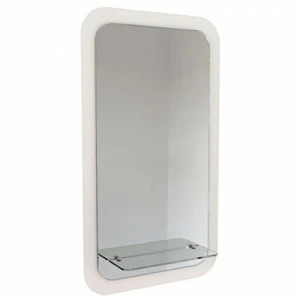 Зеркало в ванную с подсветкой и стеклянной полкой "Тайди Рэкт" GRAUM ДИЗАЙНЕРСКИЕ 304094 Зеркальный