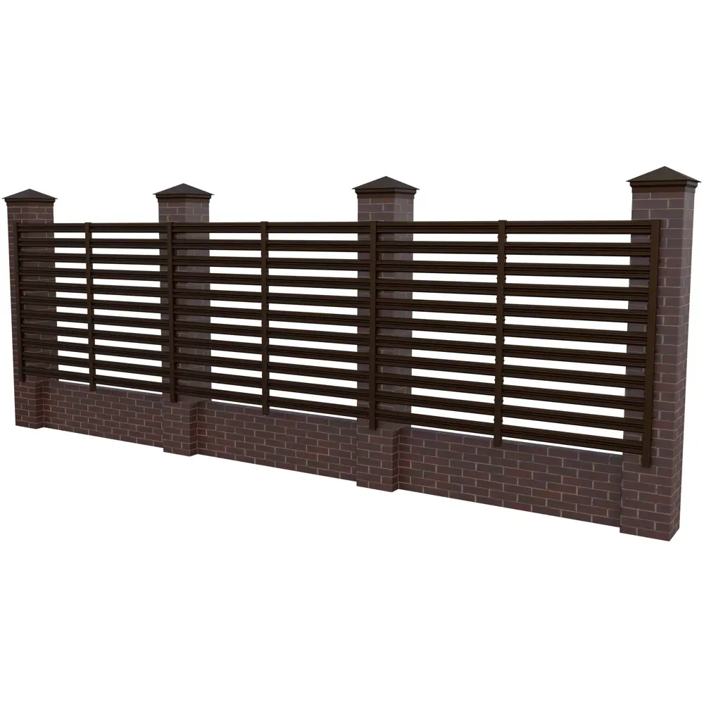 Забор-жалюзи Горизонт 2x2.5 м цвет коричневый Santreyd STLM-2209091 - Вид №5