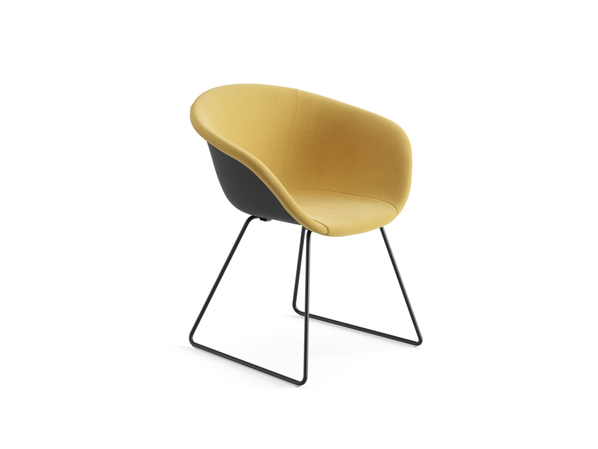 Стул с салазками, частично покрытый тканью Arper Duna 02 ARCH-00041352