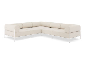 Угловой диван из ткани на 5 мест