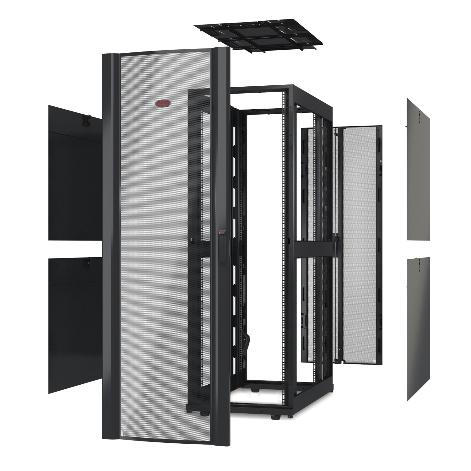AR3107X610 Шкаф NetShelter SX 48U 600х1070мм, без дверей, черный Schneider Electric 