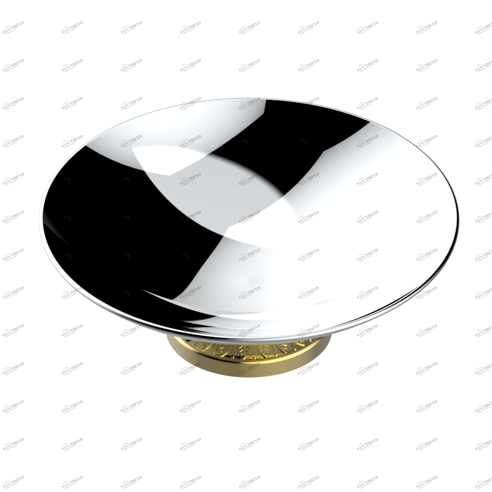 U95-544GM Мыльница на подставке, диаметр : 150 мм Thg-paris Malmaison Portoro Хром/золото U95-544GM CAT.A