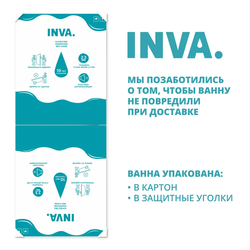 Ванна Inva стальная 170x70 см Santreyd STLM-2158891 - Вид №4