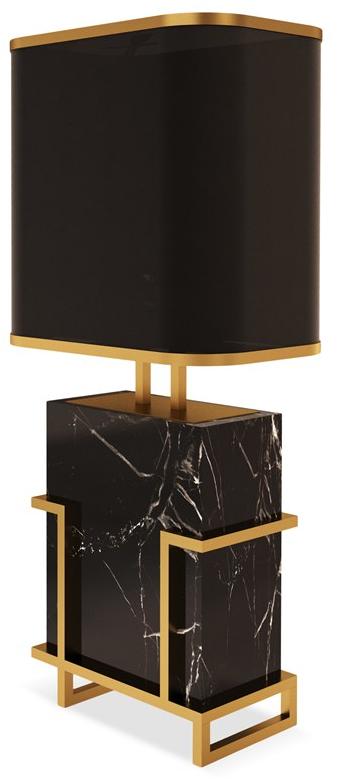 Porustudio Настольная лампа из мрамора черная маркина sun-id-1455468 - Вид №1
