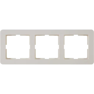 Рамка трехместная SYSTEME ELECTRIC W59 для розеток и выключателей бежевая 82593336