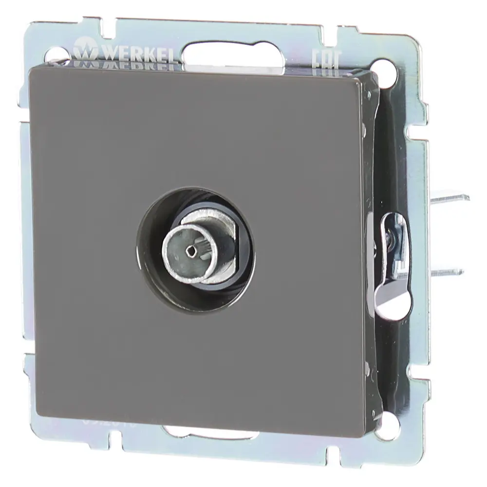 ТВ-розетка оконечная встраиваемая Werkel шлейф, цвет серо-коричневый STLM-2033820 - Вид №2