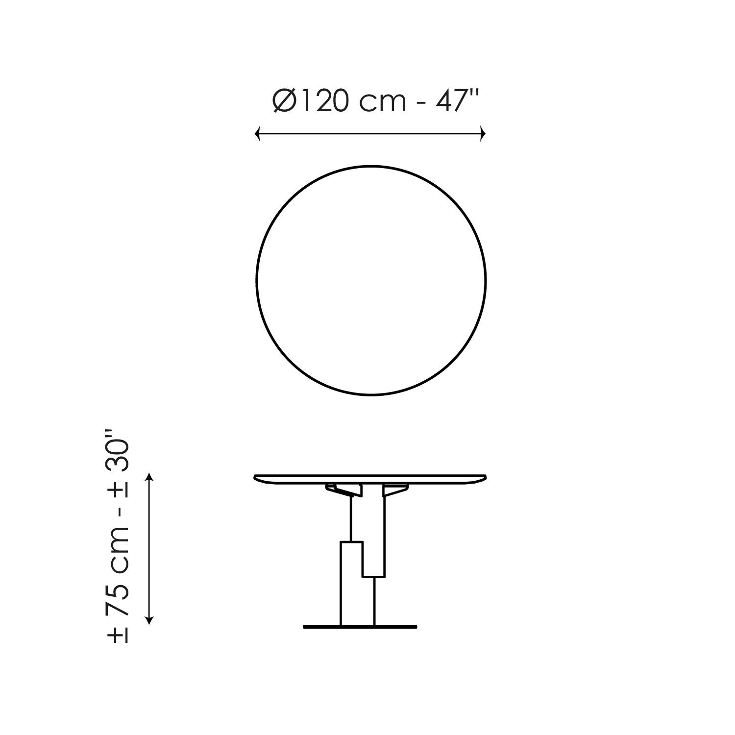 Круглый стол BONALDO прививки ARCH-00014392 - Вид №2