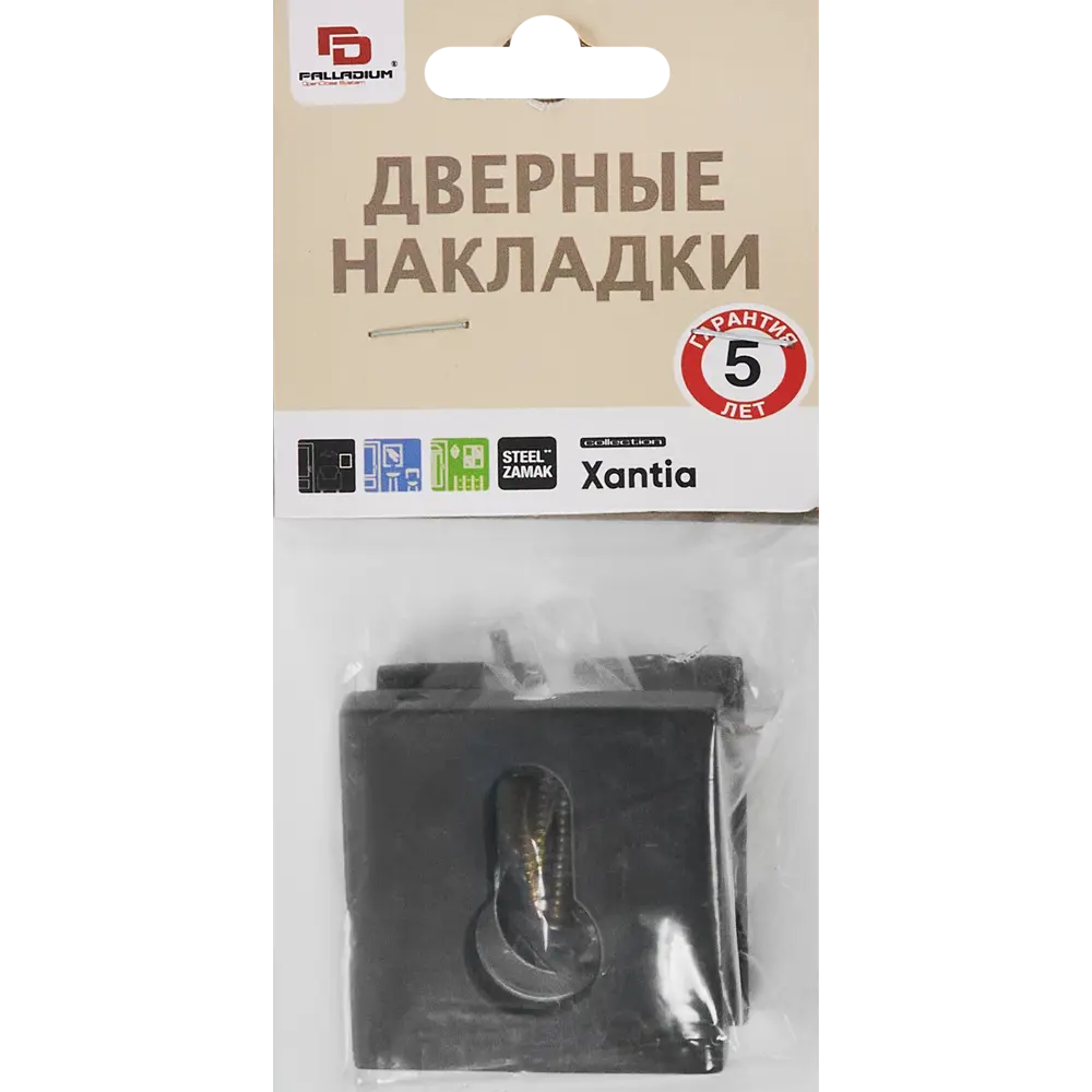 Накладка PALLADIUM X ET Black для скрытого монтажа дверных цилиндров 87099650 STLM-0073201 - Вид №2