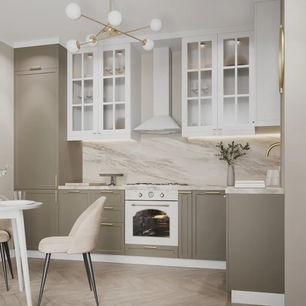 Фасад кухонного шкафа Ньюпорт 79.7x12.5 см KONSENSA МДФ цвет белый Ньюпорт белый STLM-2205260 - Вид №12