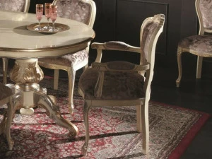 SCAPPINI & C Стул с деревянными подлокотниками, обитыми тканью 35th anniversary Se 266/a