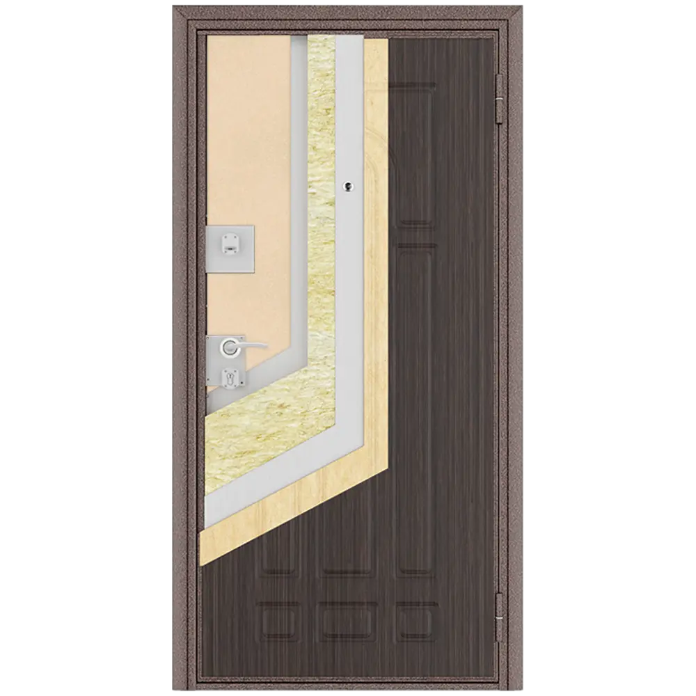 Дверь входная металлическая Оптим 98x205 см левая венге 84226059 STLM-2080204 DOORHAN  - Вид №6